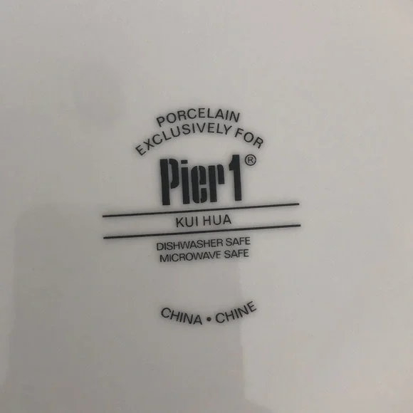 Pier 1 KUI HUA Set Of Five Salad Luncheon Plates MCM Starburst Atomic Style - Picture 7 of 10